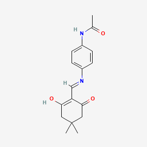 molecular formula C17H20N2O3 B2970481 N-(4-{[(4,4-dimethyl-2,6-dioxocyclohexylidene)methyl]amino}phenyl)acetamide CAS No. 370843-56-4