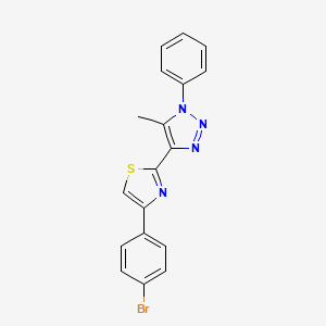 4-[4-(4-bromophenyl)-1,3-thiazol-2-yl]-5-methyl-1-phenyl-1H-1,2,3-triazole