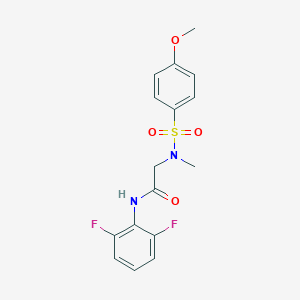 molecular formula C16H16F2N2O4S B297049 N-(2,6-difluorophenyl)-2-[[(4-methoxyphenyl)sulfonyl](methyl)amino]acetamide 