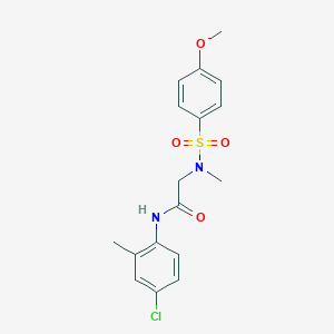 molecular formula C17H19ClN2O4S B297051 N-(4-chloro-2-methylphenyl)-2-[[(4-methoxyphenyl)sulfonyl](methyl)amino]acetamide 