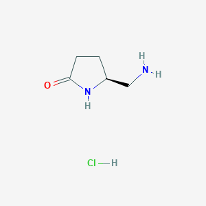 molecular formula C5H11ClN2O B2970534 (S)-5-(aminomethyl)pyrrolidin-2-one hydrochloride CAS No. 2248666-06-8