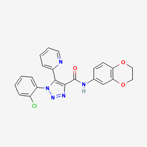1-(2-chlorophenyl)-N-(2,3-dihydro-1,4-benzodioxin-6-yl)-5-pyridin-2-yl-1H-1,2,3-triazole-4-carboxamide