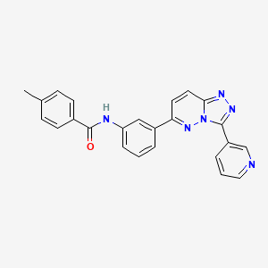 4-methyl-N-[3-(3-pyridin-3-yl-[1,2,4]triazolo[4,3-b]pyridazin-6-yl)phenyl]benzamide