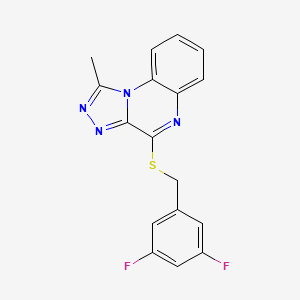 molecular formula C17H12F2N4S B2970558 4-{[(3,5-Difluorophenyl)methyl]sulfanyl}-1-methyl-[1,2,4]triazolo[4,3-a]quinoxaline CAS No. 2309220-94-6