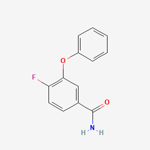 molecular formula C13H10FNO2 B2970582 4-Fluoro-3-phenoxybenzamide CAS No. 1798731-55-1