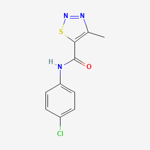 molecular formula C10H8ClN3OS B2970584 N-(4-chlorophenyl)-4-methyl-1,2,3-thiadiazole-5-carboxamide CAS No. 69635-83-2