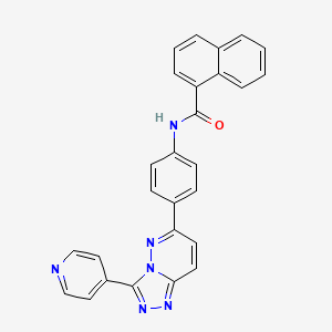 N-(4-(3-(pyridin-4-yl)-[1,2,4]triazolo[4,3-b]pyridazin-6-yl)phenyl)-1-naphthamide