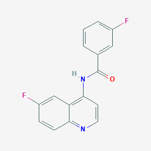 3-fluoro-N-(6-fluoroquinolin-4-yl)benzamide