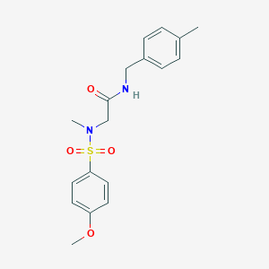 molecular formula C18H22N2O4S B297060 2-[[(4-methoxyphenyl)sulfonyl](methyl)amino]-N-(4-methylbenzyl)acetamide 