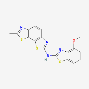 molecular formula C17H12N4OS3 B2970607 N-(4-methoxy-1,3-benzothiazol-2-yl)-7-methyl-[1,3]thiazolo[4,5-g][1,3]benzothiazol-2-amine CAS No. 862973-93-1