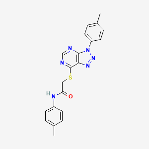N-(4-methylphenyl)-2-[3-(4-methylphenyl)triazolo[4,5-d]pyrimidin-7-yl]sulfanylacetamide