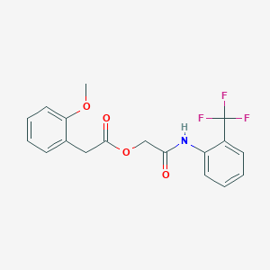 molecular formula C18H16F3NO4 B2970621 [2-Oxo-2-[2-(trifluoromethyl)anilino]ethyl] 2-(2-methoxyphenyl)acetate CAS No. 1794852-78-0