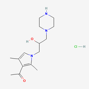 1-[1-(2-Hydroxy-3-piperazin-1-ylpropyl)-2,4-dimethyl-1H-pyrrol-3-yl]ethanone hydrochloride