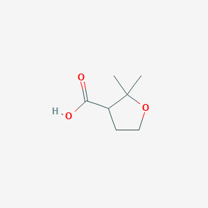 molecular formula C7H12O3 B2970633 2,2-Dimethyltetrahydrofuran-3-carboxylic acid CAS No. 39161-17-6