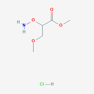 molecular formula C5H12ClNO4 B2970637 Methyl 2-(aminooxy)-3-methoxypropanoate hydrochloride CAS No. 2060042-23-9