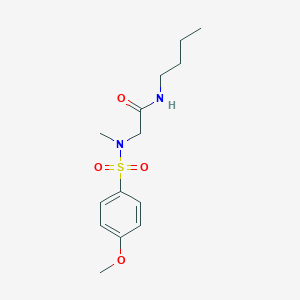molecular formula C14H22N2O4S B297064 N-butyl-2-[[(4-methoxyphenyl)sulfonyl](methyl)amino]acetamide 