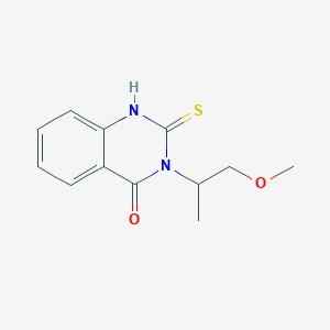 molecular formula C12H14N2O2S B2970644 3-(1-甲氧基丙-2-基)-2-硫代-3,4-二氢喹唑啉-4-酮 CAS No. 522606-40-2