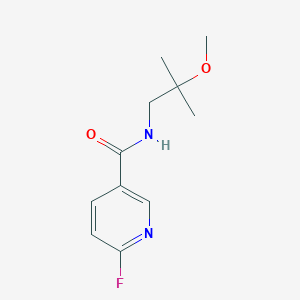 molecular formula C11H15FN2O2 B2970663 6-Fluoro-N-(2-methoxy-2-methylpropyl)pyridine-3-carboxamide CAS No. 1436188-65-6