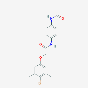 molecular formula C18H19BrN2O3 B297067 N-[4-(acetylamino)phenyl]-2-(4-bromo-3,5-dimethylphenoxy)acetamide 