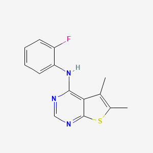N-(2-fluorophenyl)-5,6-dimethylthieno[2,3-d]pyrimidin-4-amine