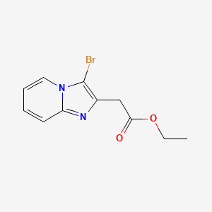 molecular formula C11H11BrN2O2 B2970675 2-{3-溴咪唑并[1,2-a]吡啶-2-基}乙酸乙酯 CAS No. 2106254-15-1
