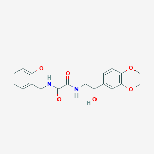 molecular formula C20H22N2O6 B2970676 N1-(2-(2,3-dihydrobenzo[b][1,4]dioxin-6-yl)-2-hydroxyethyl)-N2-(2-methoxybenzyl)oxalamide CAS No. 2034353-32-5