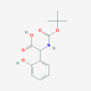 molecular formula C13H17NO5 B2970680 2-{[(叔丁氧基)羰基]氨基}-2-(2-羟基苯基)乙酸 CAS No. 55477-47-9