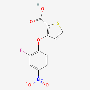 molecular formula C11H6FNO5S B2970683 3-(2-Fluoro-4-nitrophenoxy)-2-thiophenecarboxylic acid CAS No. 337919-93-4