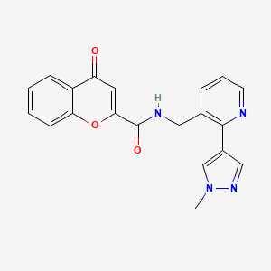 N-((2-(1-methyl-1H-pyrazol-4-yl)pyridin-3-yl)methyl)-4-oxo-4H-chromene-2-carboxamide