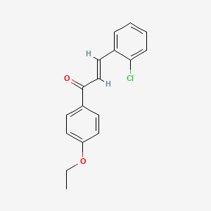 molecular formula C17H15ClO2 B2970688 (2E)-3-(2-Chlorophenyl)-1-(4-ethoxyphenyl)prop-2-en-1-one CAS No. 358343-53-0