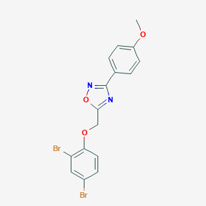 molecular formula C16H12Br2N2O3 B297069 5-[(2,4-Dibromophenoxy)methyl]-3-(4-methoxyphenyl)-1,2,4-oxadiazole 