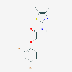 molecular formula C13H12Br2N2O2S B297070 2-(2,4-dibromophenoxy)-N-(4,5-dimethyl-1,3-thiazol-2-yl)acetamide 