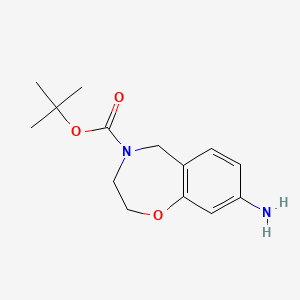 molecular formula C14H20N2O3 B2970705 Tert-butyl 8-amino-2,3,4,5-tetrahydro-1,4-benzoxazepine-4-carboxylate CAS No. 1205748-90-8
