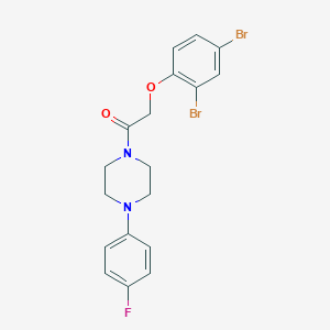 molecular formula C18H17Br2FN2O2 B297071 2-(2,4-Dibromophenoxy)-1-[4-(4-fluorophenyl)piperazin-1-yl]ethanone 