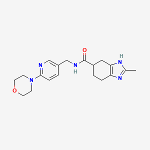 2-methyl-N-((6-morpholinopyridin-3-yl)methyl)-4,5,6,7-tetrahydro-1H-benzo[d]imidazole-5-carboxamide