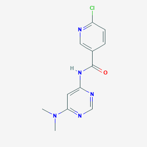 6-chloro-N-[6-(dimethylamino)pyrimidin-4-yl]pyridine-3-carboxamide