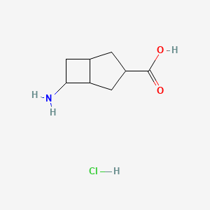 molecular formula C8H14ClNO2 B2970715 6-Aminobicyclo[3.2.0]heptane-3-carboxylic acid hydrochloride CAS No. 2138070-28-5