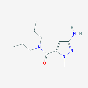 molecular formula C11H20N4O B2970720 3-amino-1-methyl-N,N-dipropyl-1H-pyrazole-5-carboxamide CAS No. 1856080-87-9