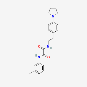 molecular formula C22H27N3O2 B2970731 N1-(3,4-dimethylphenyl)-N2-(4-(pyrrolidin-1-yl)phenethyl)oxalamide CAS No. 954072-36-7