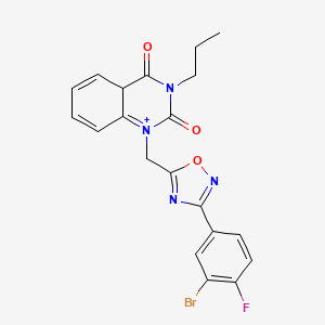 molecular formula C20H16BrFN4O3 B2970733 1-[{[3-(3-溴-4-氟苯基)-1,2,4-恶二唑-5-基]甲基}-3-丙基-1,2,3,4-四氢喹唑啉-2,4-二酮 CAS No. 2210141-97-0