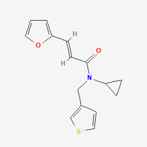 molecular formula C15H15NO2S B2970735 (E)-N-环丙基-3-(呋喃-2-基)-N-(噻吩-3-基甲基)丙烯酰胺 CAS No. 1331593-35-1