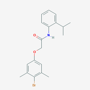 molecular formula C19H22BrNO2 B297074 2-(4-bromo-3,5-dimethylphenoxy)-N-(2-isopropylphenyl)acetamide 
