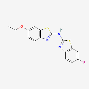 molecular formula C16H12FN3OS2 B2970742 6-ethoxy-N-(6-fluoro-1,3-benzothiazol-2-yl)-1,3-benzothiazol-2-amine CAS No. 862976-00-9