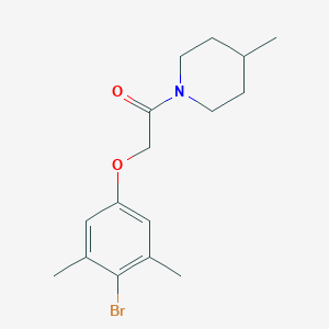 molecular formula C16H22BrNO2 B297075 2-(4-Bromo-3,5-dimethylphenoxy)-1-(4-methylpiperidin-1-yl)ethanone 