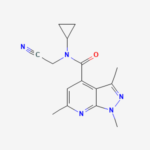 molecular formula C15H17N5O B2970757 N-(cyanomethyl)-N-cyclopropyl-1,3,6-trimethyl-1H-pyrazolo[3,4-b]pyridine-4-carboxamide CAS No. 1311677-68-5