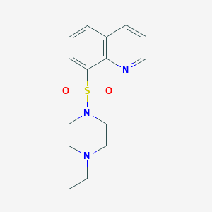 molecular formula C15H19N3O2S B2970761 8-(4-Ethylpiperazin-1-yl)sulfonylquinoline CAS No. 545383-43-5
