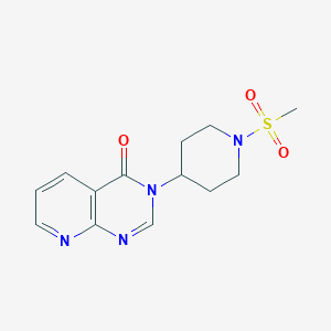 molecular formula C13H16N4O3S B2970768 3-(1-(methylsulfonyl)piperidin-4-yl)pyrido[2,3-d]pyrimidin-4(3H)-one CAS No. 2034553-62-1