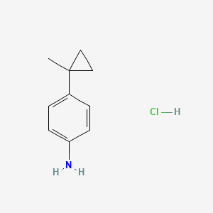 molecular formula C10H14ClN B2970771 4-(1-Methylcyclopropyl)aniline hydrochloride CAS No. 2172473-99-1