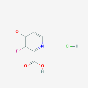 molecular formula C7H7ClFNO3 B2970775 3-Fluoro-4-methoxypyridine-2-carboxylic acid hydrochloride CAS No. 2225143-96-2