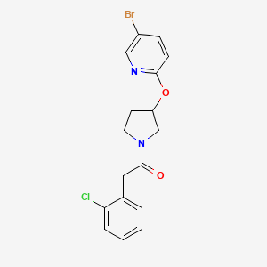 molecular formula C17H16BrClN2O2 B2970777 1-(3-((5-Bromopyridin-2-yl)oxy)pyrrolidin-1-yl)-2-(2-chlorophenyl)ethanone CAS No. 1903635-73-3